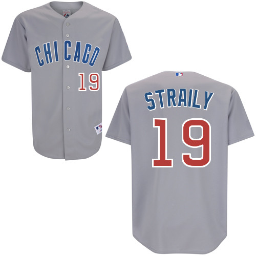Dan Straily #19 MLB Jersey-Chicago Cubs Men's Authentic Road Gray Baseball Jersey